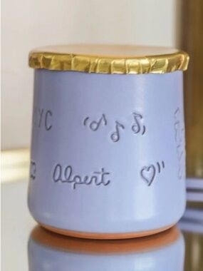 La Fermiere Apert designed terracotta pots - set of 4 lavender-blue